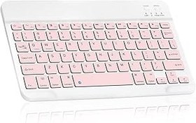 Resim Valkyrie Bluetooth 10 inç Ios Windows Android Uyumlu Kablosuz Klavye - Türkçe - Şarjlı - Sessiz - Multimedia - Ultra İnce Pembe 