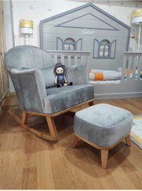 Resim Nossakids Emzirme Koltuğu Sallanan Koltuk Tv Koltuğu ( Dora Ahşap ) 