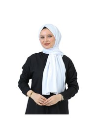 Resim Modish Group Şal Zarif Başörtüsü Eşarp Tesettür Giyim Uzun Abiyelik Beyaz 