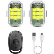 Resim Geeksen Kablosuz Uzaktan Kumandalı Led Strobe Işık Motosiklet Araba Bisiklet Scooter Çarpışma Motosiklet Farları 