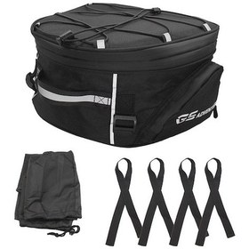 Resim Bmw İçin R1250gs R1200gs F850f750gs Motosiklet Kuyruk Raf Bagaj Kask Çantası 001 Siyah 