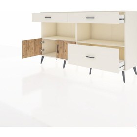 Resim Hyperion Konsol 2 Raflı 3 Çekmeceli 2 Kapaklı 176x44x99 Aytaşı-ça Aytaşı-çam/aytaşı 