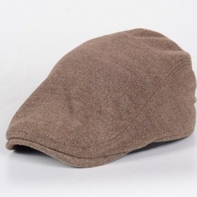 Resim Kışlık Kaşe Şapka Yün Düz Renk Spor London Kasket -açık Kahverengi Açık Kahverengi 