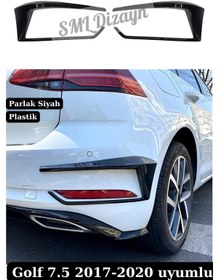 Resim Golf 7.5 Arka Sis Çerçeve Flap Kaplama 2017-2020 Parlak Siyah 