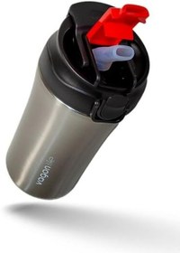 Resim Vagonlife Sıcak Serisi Frosty Mug Kahve Bardağı 400 ml (Pipetli/Pipetsiz kullanım) (Gümüş) 
