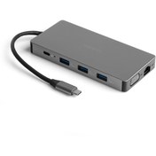 Resim Genel Markalar Usb 3.1 Gen1 Type C 10 In 1 Ethernet Usb-c Pd Hdmi Vga 3xusb 3.0 Kulaklık Çoklayıcı Dönüştürücü Hub 