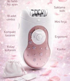 Resim Arzum Rosy Epilasyon Cihazı Ar502918 18 Cımbızlı Pro Multi 