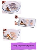 Resim Kitchen Design Lab Silikon Streç Yuvarlak - Kare - Dikdörtgen Borcam Kapağı 3'lü Seti 