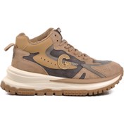 Resim 23K334-1 Camel Bağcıklı Kalın Tabanlı Kadın Sneaker Guja