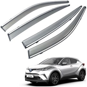 Resim Toyota C-hr Mügen Cam Rüzgarlığı Kromlu Rüzgarlık Paslanmaz Kromlu 2016 Sonrası Füme Renk 