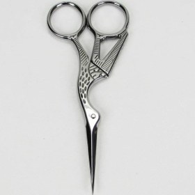 Resim Delixa Parti Vitrini Leylek Şeklinde Gümüş Renk Söz ve Nişan Makası 