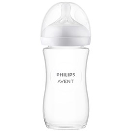 Resim Philips Avent Doğal Tepkili Cam Biberon 240ml 1+ Ay - 1 Ay 