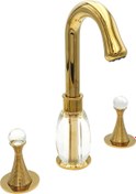 Resim Pure Concept Pure Elagate Kristal Gold Üç Delikli Lavabo Armatürü Elg-103 