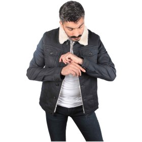 Resim Tom Free Store Içi Kürklü Kışlık Erkek Kot Ceket(524126766) Siyah 