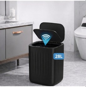 Resim Sunora Akıllı Sensörlü Otomatik Kapaklı Çöp Kovası Temassız Hijyenik Çöp Kutusu 10l Siyah 