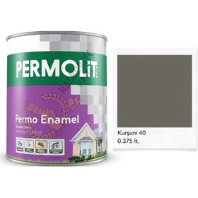 Resim Permolit Enamel Sentetik Yağlı Boya Kurşuni Gri 0.375 Lt. 350 ML 