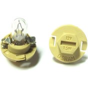 Resim Osram 12V Duylu Gösterge Ampulü Dipsiz 1.5W Açık Kahve N11.1931 