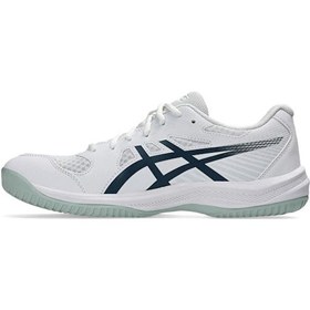 Resim Asics Upcourt 6 Erkek Voleybol Ayakkabısı 1071a104-104 Beyaz Beyaz 