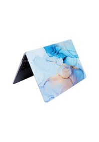 Resim Apple Uyumlu MacBook Pro Kılıf 13 İnç M1-m2, Marble14nl Type-c'li Model A2338 A2289 A2251 A1706-08 A1989 A2159 İle Açık Mavi 