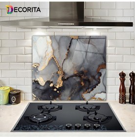 Resim Decorita Cam Ocak Arkası Koruyucu|Stark MermerGörünümlü|52cmx60cm 