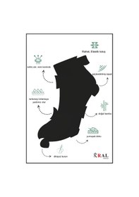 Resim Kral Socks Kadın Bambu Çorap 6 Çift Renkli Hediye Kutulu Patik Kadın Çorap Siyah 