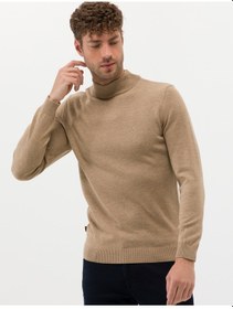 Resim Pierre Cardin Erkek Camel Melanj Triko Kazak 50276161-vr122 Camel Melanj 