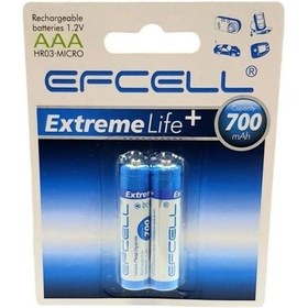 Resim Efcell Aaa 1.2v 700ma Nimh Şarjlı İnce Kalem Pil 