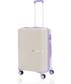 Resim Mçs Polipropilen 3lü Valiz Seti Orta & Kabin & Makyaj V374 S24sy1000080-set 10729 Kemik/lila Kemik - Lila 