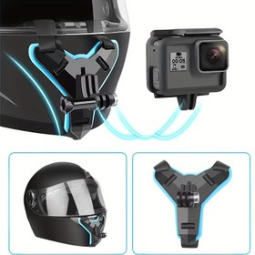 Resim Spor Kamera için Hero ile Uyumlu Motor Kask Çene Kayışı Mount Ön Braket, Evrensel, ABS Malzemesinden Yapılmış, 13 12 11 10 9 8 7 6 5 4 3 için 