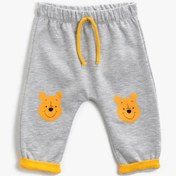 Resim Erkek Bebek Pamuklu Winnie The Pooh Lisanslı Baskılı Beli Bağlamalı Eşofman Altı 