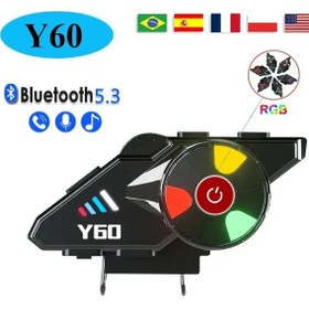 Resim Y60 Motosiklet Kask Bluetooth Kulaklık Kablosuz Su Geçirmez Handsfree Çağrı Y60 