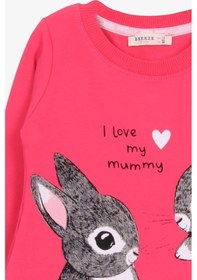 Resim Breeze Kız Çocuk Tunik Tavşan Desenli 1.5-5 Yaş, Pembe-pembe Pembe 