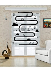 Resim Perdecizade Enxboy Yol Dijital Baskılı Zebra Perde-cocuk Odası-stor Perde Renkli 