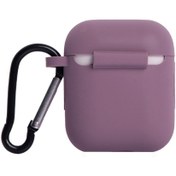 Resim ggcoverstore Silikon Kopçalı Airpods 1. Ve 2. Nesil Uyumlu Kilifi-mor - 2. Nesil 