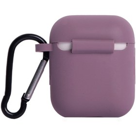 Resim ggcoverstore Silikon Kopçalı Airpods 1. Ve 2. Nesil Uyumlu Kilifi-mor - 2. Nesil 