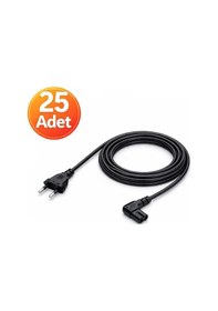 Resim 25 Adet - 90 Derece L Uç Teyp Radyo Fişi Ps5 Ps4 Ps3 Xbox One S X Power Güç Kablosu - 1.5m 