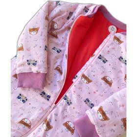 Resim Key Kids Pembe Kedili Bacaklı Pamuklu Uyku Tulumu 