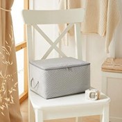 Resim Küçük Boy Gri Balıksırtı Hurç 30 X 22 X 18 Cm Ocean Home Textile