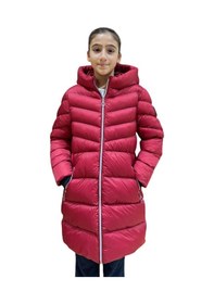 Resim Kız Çocuk Kapüşonlu Kışlık Şişme Mont 51338 Kırmızı 