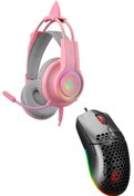 Resim Rampage X Cute Girl Pink Gaming Oyuncu Set (x-catty 7.1 Rgb Oyuncu Kulaklık - X-titan 7200dpı Uyumlu 