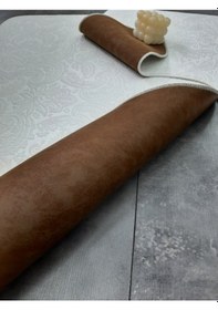 Resim Ultrasoft Desenli Krem 3 Lü Banyo Paspası Halısı Seti Kaymaz Krem 