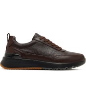 Resim Derimod Erkek Kahverengi Bağcıklı Kalın Tabanlı Deri Sneaker,Kışlık Spor Ayakkabı 25WFD611714 