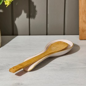 Resim Cosiness Seramik Kaşık Altlığı - Krem - 25,5 cm 