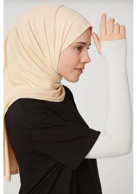 Resim A02teks Pratik Tesettür Kolluk Penye Namaz Kolluğu Düz Beyaz 