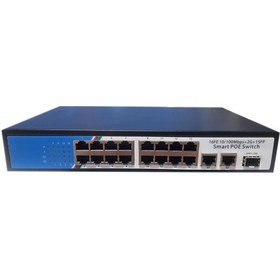 Resim Switch 16Port Poe 2 Port Uplink 250M Aktif Poe Switch 