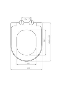 Resim Bocchi Pure S Klozet Kapağı Mat Siyah A0301 - 004 