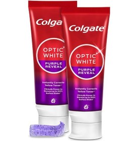 Resim Colgate Optic White Purple Reveal Beyazlatıcı Diş Macunu 2 x 75 ML 