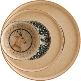 Resim Bonna Porselen Mezopotamya Mozaik Kahve 18 Parça Set 