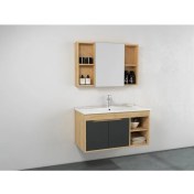 Resim Isvea Nuvo 100 cm Banyo Dolabı, Safirmeşe-Antrasit Gri 