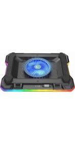 Resim Hype Store Rampage S49 Cyclone Laptop Notebook Soğutucu Stand Rgb Renkli Oyunculara Özel 2 USB Port 140MM Fan 1 